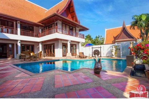 6-bedrooms villa for sale together with a company for an easy transfer Price reduced for a quick sale This beautiful and spacious Thai-style villa has plenty of space for a large family or group of couples. Youll enjoy the traditional architecture, f...