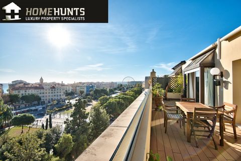 Nice Coulee Verte, a stone's throw from Place Massena, an exceptional location for this magnificent 1 bedroom apartment in perfect condition with terrace and incredible views! Located on the top floor with lift of a luxury residence with caretaker, i...