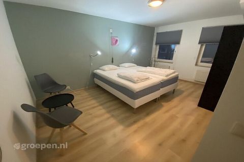 Spacious and modern 8-person accommodation, located on a farm in South Limburg. A group accommodation in South Limburg with a large play set The accommodation comprises of a kitchen, a dining area, a sitting area, and a bathroom. The modern kitchen i...