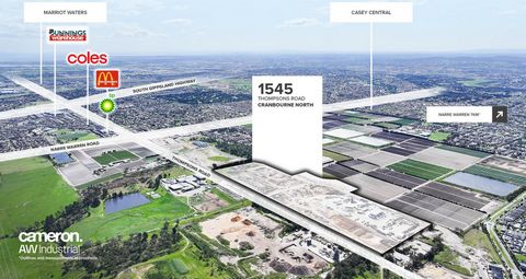 Cameron in conjunction with AW Industrial is thrilled to offer Stage 1 of an exceptional opportunity to acquire 36 premium Commercial 2 zoned lots at 1545 Thompsons Road, Cranbourne North. This prime location, situated directly on Thompsons Road boas...