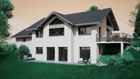 EXCLUSIVITE St Julien-en-Genevois Villa du constructeur Maisons Oxygène sur parcelle à bâtir de 857 m² au centre du hameau de Thairy...