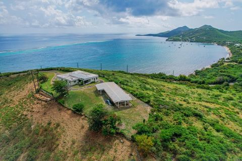 ONE OF A KIND PROPERTY! This knoll top home and cottage is situated on almost 13 acres of prime east end land. It overlooks Buck Island, the Caribbean Sea and Teague Bay! The R-3 zoning allows for high density development to build a condo community, ...