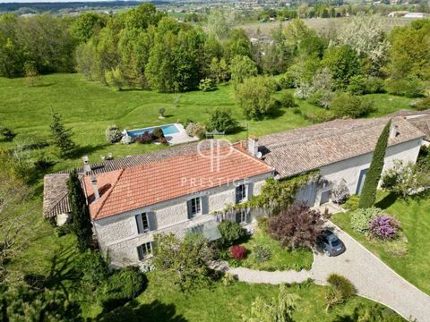 Nestling in 4 acres of beautiful landscaped gardens with pool, is this fabulous 5 bedroom Maison de Maitre with 2 bedroom gite and barn, enjoying wonderful countryside views from its peaceful location near all amenities in Monsegur. The main house wh...