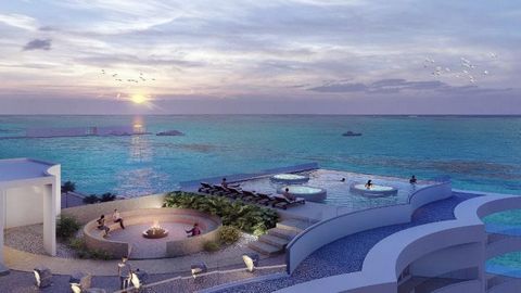 Eine neue Wohnmöglichkeit am Strand mit Eigentumswohnungen und Penthäusern zum Verkauf in Cozumel, Quintana Roo. Die Entwicklung umfasst die folgenden Annehmlichkeiten: English Lounge, Bar, Kino, Fun Paddle, Fitnessraum, Coworking, Infinity-Pool, Hau...