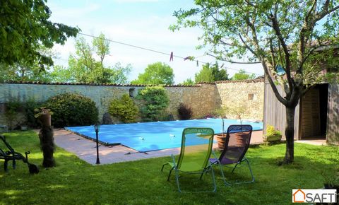 OLD PRESBYTERY BEAUTIFUL FAMILY HOUSE OR GUEST HOUSE WITH POOL This beautiful stone house, full of charm and steeped in history, nestles in a green setting in the heart of the bucolic village of Sainte-Gemme. Sainte-Gemme is less than twenty minutes ...