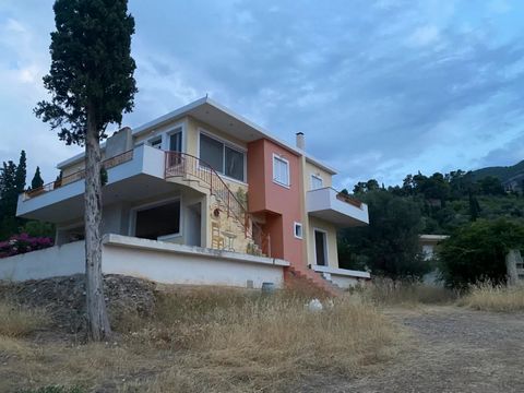 Two-storey house. The 1st floor which is habitable is 120 sqm 120 and the Ground floor which id buildind 120sqm. The property is amphitheatrical, with panoramic views of the Corinthian Gulf and the mountain respectively. The plot is 1170sqm. Features...