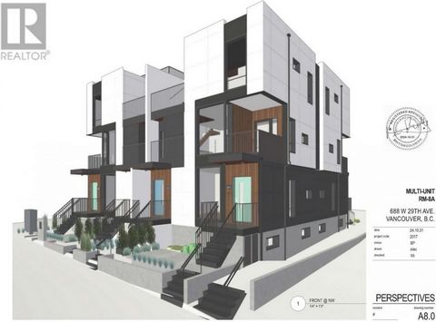 Cambie Corridor approved townhouse project for sale! Development permit approved for 7 units at 8, 207 sq.ft. with building permits submitted and expected to be issued within the next 3 months. This project consists of six 2-bedroom and one 3-bedroom...