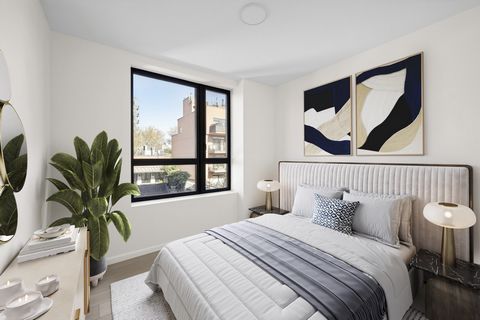 At Ora, It's a Vibe. Where Modern Minimalism Comes to Life in Prime Williamsburg. Enjoy your dynamic, tech-savvy lifestyle in this luminous 1-bedroom, 1-bathroom corner condo with a private balcony and sleek finishes throughout. A welcoming foyer flo...