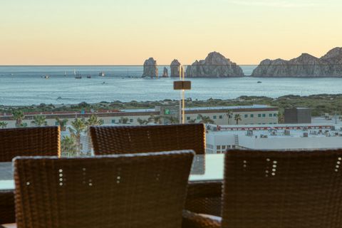 The views of The Arch and the Sea of Cortez are unobstructed from this third floor fully furnished condo. You can watch the whales from your patio This condo is approximately a 5 min ride to downtown Cabo. The amenities offered are fantastic full gym...