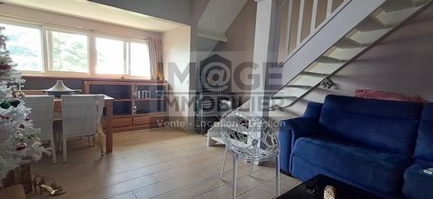 Currently rented as a furnished rental, this duplex features a spacious living room with an open-plan kitchen on the ground floor, as well as a bathroom with a toilet and a hallway with storage. On the upper floor, the bedroom includes a separate toi...