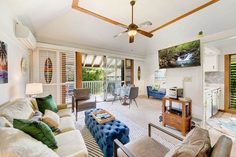 This is a leasehold condo located in the heart of Poipu, just steps from the beach. The resort offers a variety of amenities, including two swimming pools, a hot tub, tennis courts, and a fitness center. There are also several restaurants, shops, and...