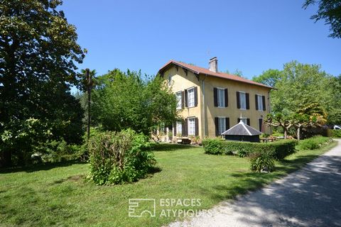 On the heights of the spa town of Salies de Béarn, with its casino, this leisure area located on 14 hectares, offers several dwellings to exploit. It comprises: 1 18th century mansion of about 300m2 on 2 levels divided into 4 dwellings. The old farmh...