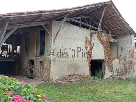 Semi-detached barn to renovate in the heart of the village of Lassere of approximately 250 m2 on 2 levels (ground floor+1) on a total plot of 228 m2. Ideal for a renovation project, no roofing work to be expected. Information on the risks to which th...