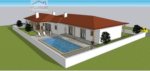 High-quality house with construction to be started. Featuring 4 bedrooms, 2 of which are en-suite and all with wardrobes/closets, equipped kitchen, living room with fireplace, covered barbecue area, 9m x 4m swimming pool, utility and laundry room, ga...