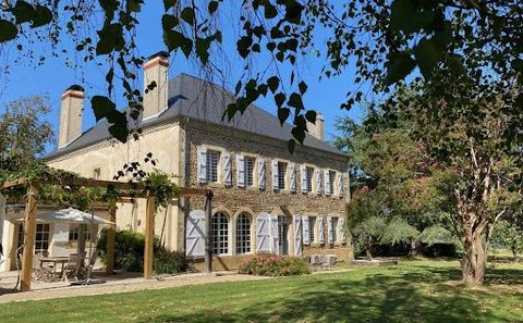 This substantial, and beautifully presented, country Manor house dating back to 1802, is ideally situated just 5 minutes from the pretty, and well served, market town of Arzacq-Arraziguet which offers several restaurants, a supermarket, medical facil...