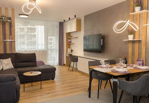 Have a comfortable getaway experience at our bright & cozy 1BD flat! Carefully designed, the apartment features a sleek and contemporary design with modern finishes. Located in the city center, guests have the opportunity to explore all that Varna ha...