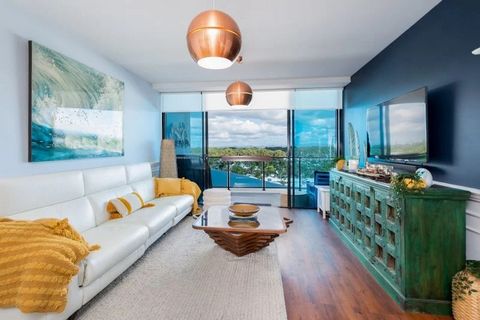 Relax at your very own ‘Sunset Bar’ and enjoy the amazing views of the Broadwater, Surfers Paradise skyline, mountains, local parklands, sunrises, sunsets, fireworks from Labrador to Broadbeach, rainbows and storms! The Coastal Cool design scheme of ...