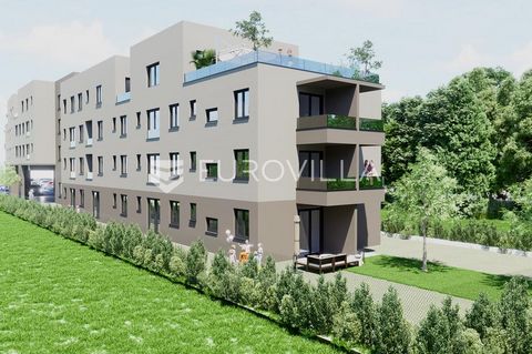 Zagreb, Trnava, one-room apartment on the ground floor in a new building with an elevator of 42 apartments and parking spaces in an excellent location. Apartment S2.35 is located on the second floor and consists of a living room with a kitchen and di...