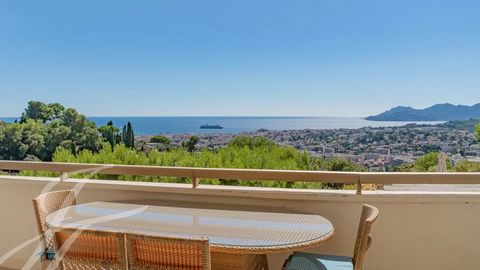 On the heights of Cannes, in a luxury residence with reception, heated pool and tennis court, this beautiful 3-room apartment offers a magnificent panoramic view over the Bay of Cannes and the Esterel massif. It boasts 101 m² of living space, opening...