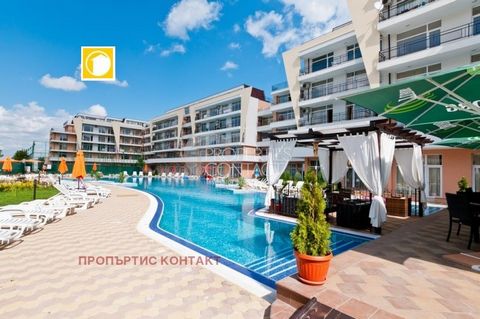 Reference number: 14757. For sale is a furnished studio in the Grand Kamelia complex, located in the area of the Mladost supermarket in the central part of Sunny Beach. The studio is located on the first floor, with an area of 47 sq.m and consists of...