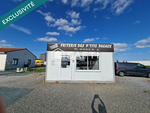 Mise en vente d'une friterie sur Merville, à 500 mètres de l'aérodrome. La friterie des Petits Pacaux est en activité depuis 2006. Le commerce comprend un espace clientèle permettant d'accueillir 14 personnes, un grand espace de préparation et une sa...