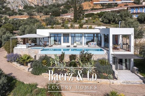 The combination of endless sea views and modern elegance defines this meticulously designed villa, creating a postcard-like setting. This uniquely beautiful residence, spanning 330 m², is situated on a spacious (4,039 m²) private plot with breathtaki...