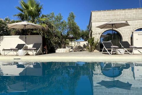 This high -quality and modern villa is located in the quiet outdoor district of San Vito dei Normanni. In 3 bedrooms with bathing rooms en-suite, a living room and the new, modern, as well as fully equipped kitchen there is space for up to 6 vacation...