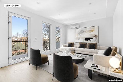 Residence PH 4B, at the Alcove Residences Condominium is a high floor 3-Bedroom, 2-Bathroom penthouse duplex home with step-out balcony and a 200 SF private rooftop terrace included, in historic Prospect Lefferts Garden. SHOWN SOLELY BY APPOINTMENT I...
