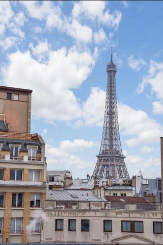 Bel appartement de 40m2 situé dans le 7e arrondissement de Paris Tout équipé et avec vue sur la Tour Eiffel et à proximité de toutes les commodités