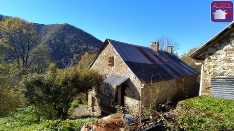 Rare !! In the heart of the natural park, in the popular Arac valley, this property to renovate and its land of 2700 m² facing south, consists of a charming stone house of 90 m² of living space on 3 levels, accompanied by an independent and spacious ...