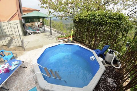 Characteristic farmhouse on the hills between Lucca and the sea, completely independent with a fully enclosed terraced garden, semi-inverted hexagonal pool (3m diameter, 1,40m deep). Perfect for families with children and for those who travel with an...