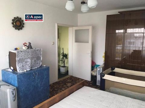 Two bedroom apartment 74 sq.m in Trakia. The apartment consists of a corridor, two bedrooms, living room, kitchen with utilized terrace, bathroom and toilet separate and laundry room. The roof of the block was renovated a year ago. The entrance has c...