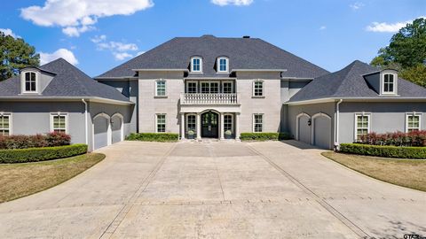 Introducing a beautiful estate home nestled in Tyler, TX that effortlessly combines luxury with convenience and functionality. This 6-bedroom home with 5 ensuite bedrooms, has a total of 7 full baths, including a handicap-accessible bath, and 2 half ...