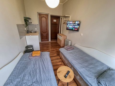 Welcome to Our Charming Studio in the Heart of Sofia! This Cozy Retreat Features 2 Comfy Beds and a Sleek Bathroom. With half-equipped kitchen that offers a small refigeratior, a microwave ovens, a sink and a kettle, in addition to kitchenwares. Enjo...