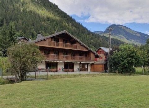 Large chalet located at 'La Pesse' with direct access to the Dranse riverbank path. This chalet can be used in its entirety or as two completely independent (almost identical) halves. It is ideal as a gite, for large group rental or for a family home...
