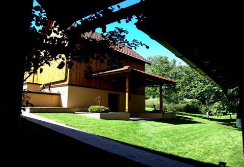 Brezova Poljana Lodge in Vrbovsko, Primorje-Gorski Kotar County, Croatia, is a spacious holiday villa set in the heart of nature, offering bedrooms, multiple bathrooms, a large living area, and a scenic terrace and balcony. The property features a pr...