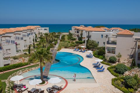 Aphrodite Beachfront Apartment 106, Block A’ is located west of Crete in the region of Chania, only 15 minutes from the city of Chania and the Leptos Panorama Hotel . It is part of the internationally awarded project ‘Aphrodite’ and is set on a sea f...