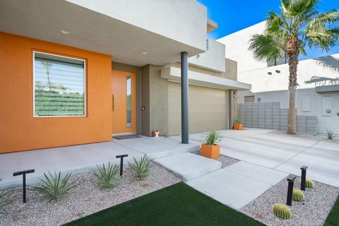 Indulge in the ultimate Palm Springs escape at this exceptional desert retreat! This chic home offers two bedrooms plus a den, spanning 1,775 square feet of luxurious living space. Equipped with owned solar panels, this hip abode ensures energy effic...