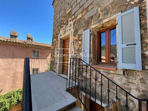 New in your Coti Immobilier agency! Come and discover this charming village house in cut stone with an area of approximately 82 m2 raised on 4 levels located in the heart of OLMETO. On the lower ground floor you will find a T2 apartment with a surfac...