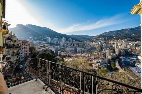 In de mooie wijk Monaco-Ville, gelegen in een rustig gebouw, op de bovenste verdieping, bestaat het appartement met een totale oppervlakte van 17 m² + 7 m² balkon uit een woonkamer met kast en ingerichte keuken, prachtig uitzicht op de haven, een dou...