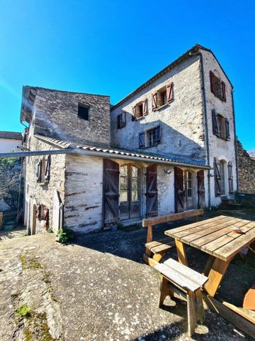 This magnificent 17th century stone house to finish renovating, offers superb potential thanks to its various exploitable elements. It offers an apartment of around 73m2 which completely renovated, a studio of around 28m2 to be finished and usable pa...
