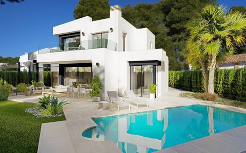 Villa for sale in La Fustera, Benissa, Costa Blanca The property is distributed over two floors. On the main floor, from the entrance you enter the hall of the house with two doors on the right for the laundry area and courtesy toilet. To the left is...