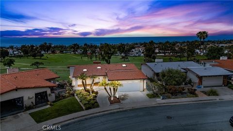 Panoramic OCEAN/GOLF COURSE VIEWS. Located on quiet culdesac in Southeast San Clemente. Main Level Living with Primary Suite, Bathroom Suite, Kitchen, Living Room, Dining Area, Half Bath, Laundry Room, Fireplace, Viewing Balcony and 2 car garage that...