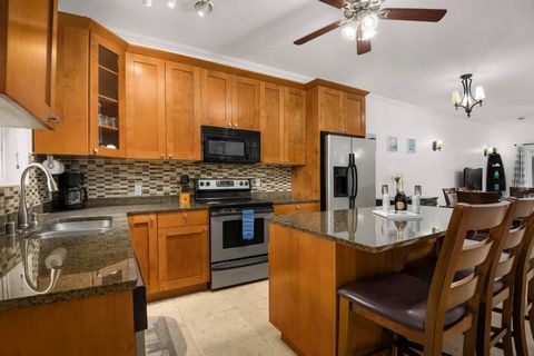 Welcome to this delightful, beautifully furnished, and spacious two-bedroom, two-and-a-half-bathroom townhome at Palmyra Townhomes located within a€The Villagea€ in the heart of Grace Bay. This well-established short-term rental home has a bright and...
