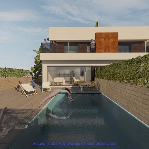NEW BUILD TOWNHOUSES IN SANTIAGO DE LA RIBERA New Build development of 11 townhouses in Santiago de la Ribera, 100 metres from the beach! Beautiful properties with 3 bedrooms and 3 bathrooms, open plan kitchen with living room, fitted wardrobes, terr...
