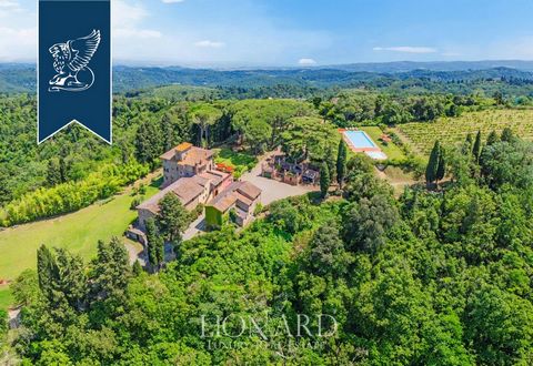 This historical estate, nestled in the picturesque hills of Pisa, offers 1,750 sqm of luxurious living space surrounded by Tuscan landscapes of vineyards, olive groves, and cultivated fields. Recently renovated, the main house operates as a successfu...