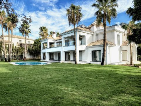 Majestic villa with an amazing mix of Andalucian style and state of the art design, situated in one of the most exclusive gated urbanisations in Marbella's up market Golden Mile. Spaciousness and style make life at this mansion even more inspiri...