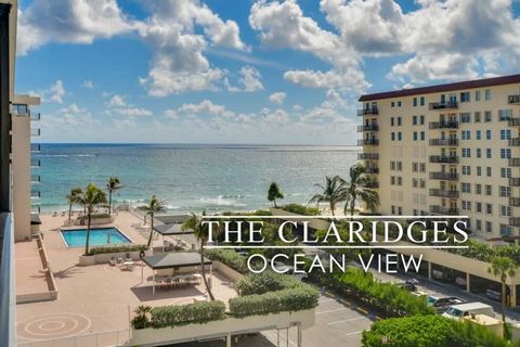 Outstanding Palm Beach condominium at The Claridges with a wide ocean view! Don't miss this rare opportunity to rent one of the very few remaining homes in the Town of Palm Beach. This spacious 1420 sq ft (plus large balcony) bright and airy condo wi...