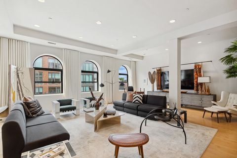 Chic Sun-drenched Penthouse Loft w/ Fireplaces and Private Terrace Enjoy an authentic Tribeca loft lifestyle in this skylit penthouse dream, a sun-drenched 3-bedroom, 2.5-bathroom condo with modern luxuries, charming details, and a gorgeous 600-squar...