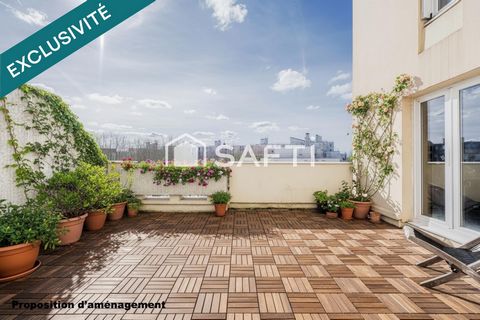 Duplex lumineux en dernier étage avec terrasse